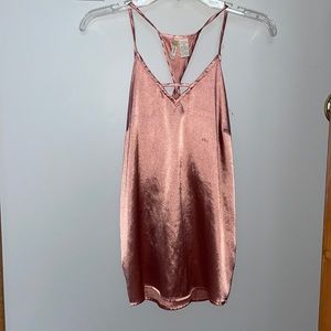 Polyester mauve tank top, size XS